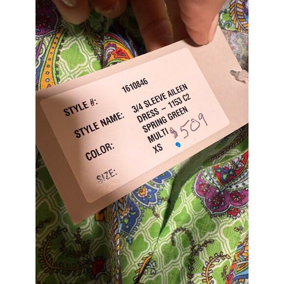 NWT Hinson Wu Aileen Dress in Spring Green Sz. XS - Picture 4 of 11